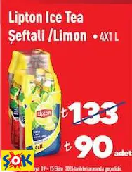 LİPTON ICE TEA ŞEFTALİ/LİMON 4X1 L